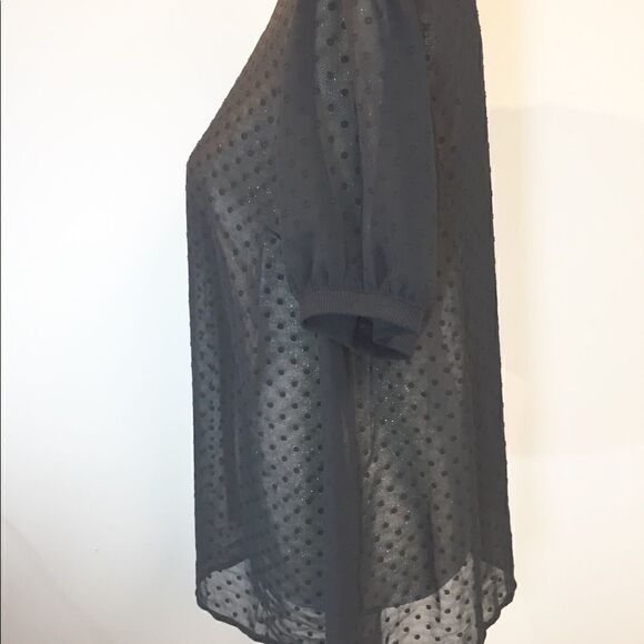 NWOT Torrid Adorable Black Sheer dot top Sz 14/16 - Picture 2 of 5